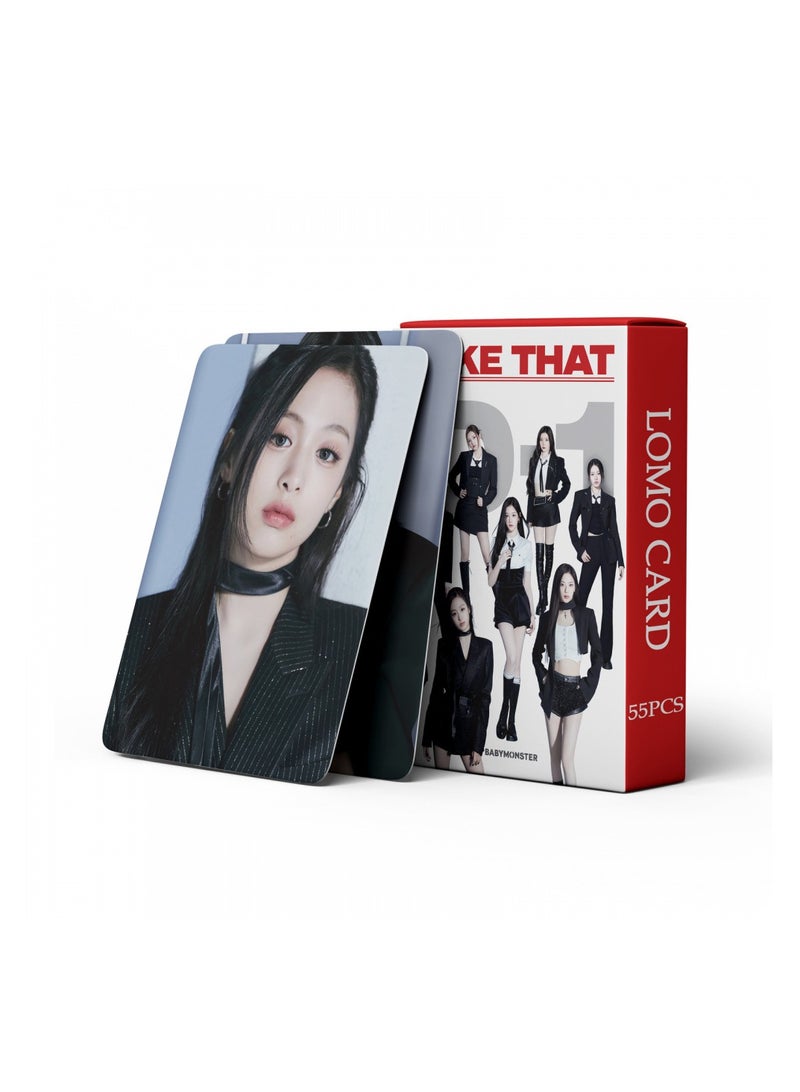 NIBEMINENT 55 Pcs Kpop BABYMONSTER Like That Lomo Cards Card For Fans Collection Gifts - Image 2