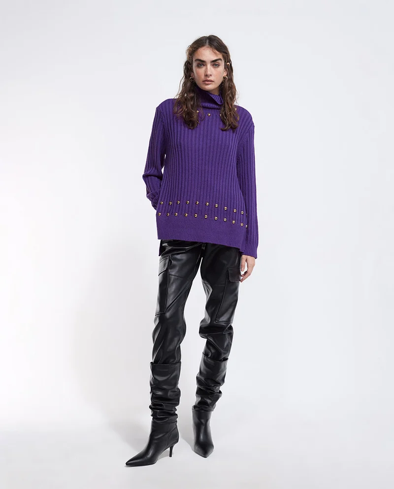 Lola Casademunt Studded high neck sweater