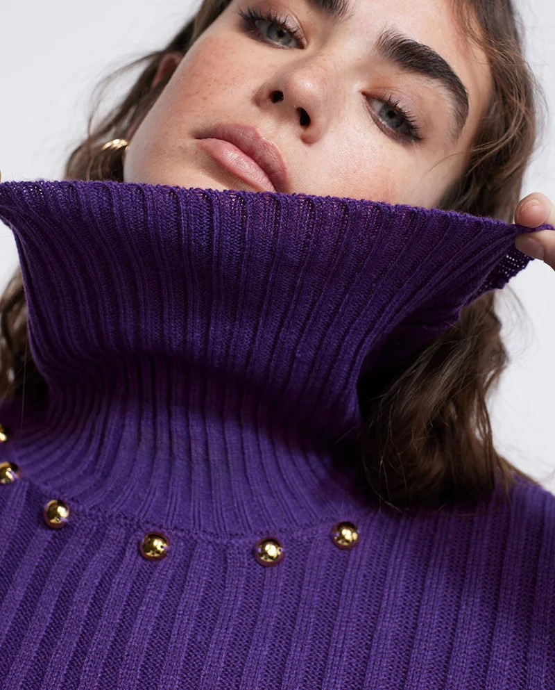 Lola Casademunt Studded high neck sweater