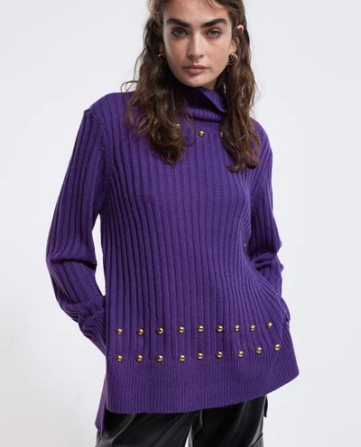 Lola Casademunt Studded high neck sweater