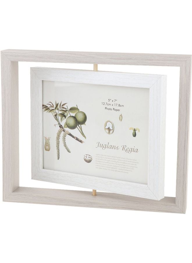 NIBEMINENT Rotating Creative Photo Frame Brown  - Image 1