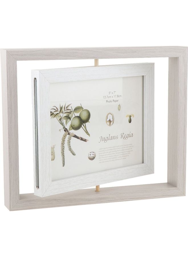 NIBEMINENT Rotating Creative Photo Frame Brown  - Image 3