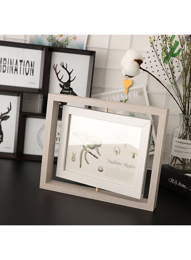 NIBEMINENT Rotating Creative Photo Frame Brown  - Image 4