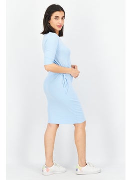 Women Solid Cut Out Midi Dress, Blue - pzsku/Z5B3ED6831F5816E2542CZ/45/_/1732457339/49f4c306-6c7f-4a1e-b72c-803204754420