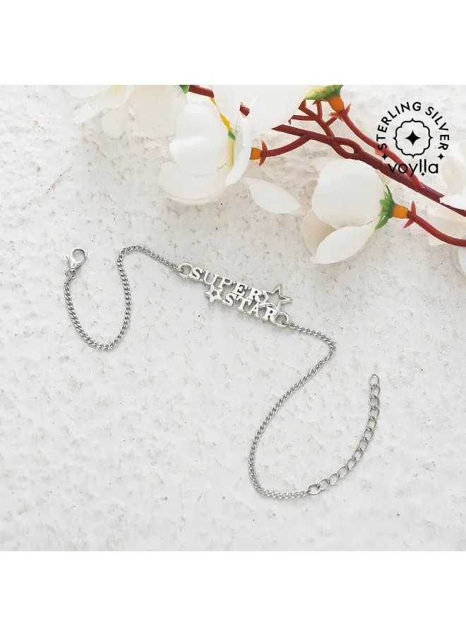 VOYLLA Precious Silver Superstar Rakhi