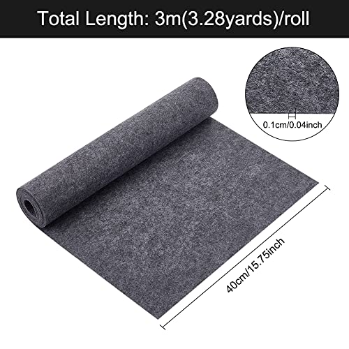 BENECREAT 10 Feetx1575 Inch Felt Fabric Rolls Felt NonWoven Sheet 01cm Thick Dark Gray Felt Polyester Felt for Crafts Quilting Sewing Garments - Image 3