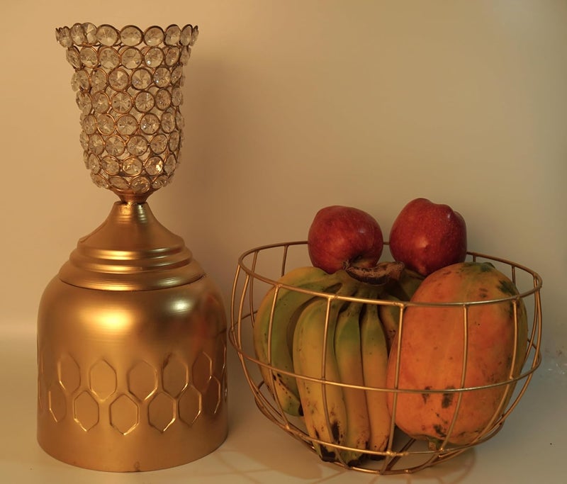 MAKE VITAL MAKE VITAL Stylish Golden Candle Holders Lanterns for Elegant Home Dcor Special Events Gifting  - Image 5