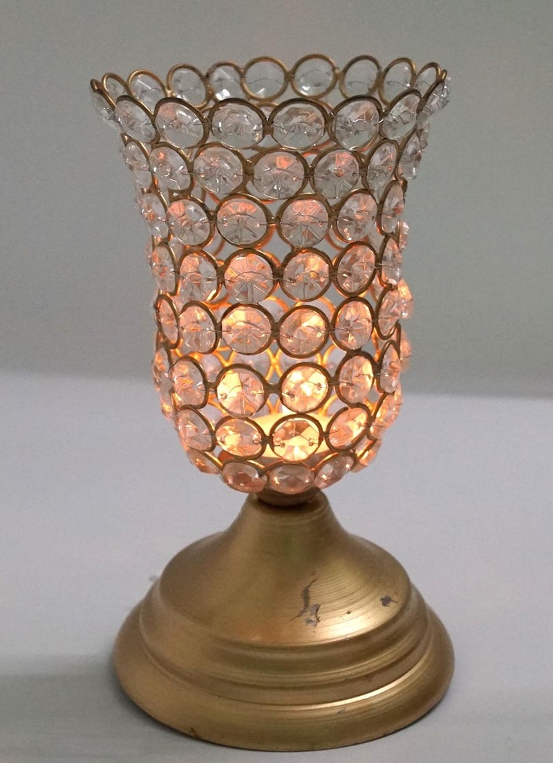 MAKE VITAL MAKE VITAL Stylish Golden Candle Holders Lanterns for Elegant Home Dcor Special Events Gifting  - Image 4