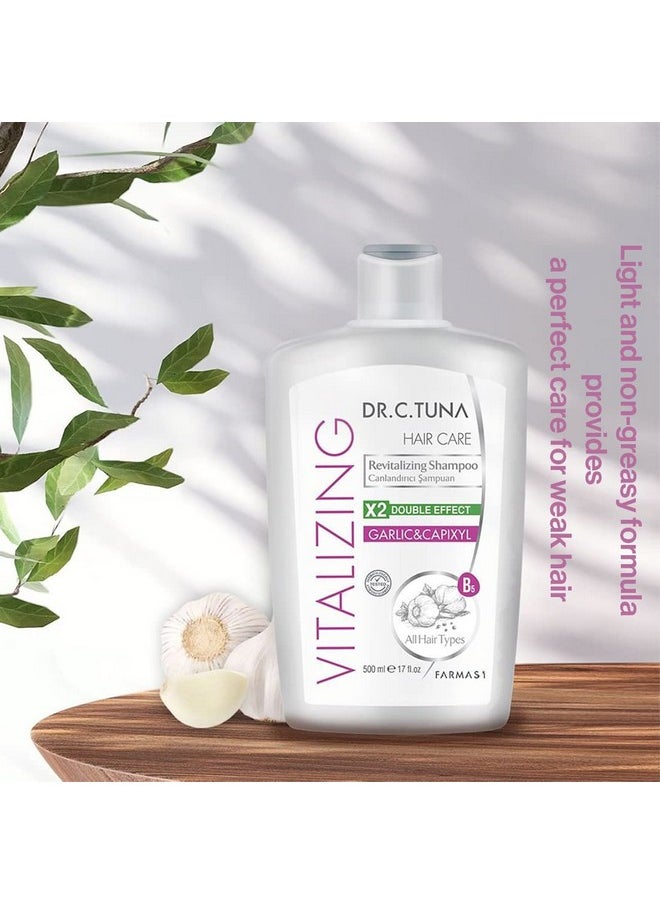 FARMASI - Farmasi Dr. C. Tuna Vitalizing Garlic Shampoo Natural Hair Treatment For Hair Growth Prevents Hair Loss Stimulates Growth Relieves Itchy Scalp With Capixyl And Coconut Oil 17 Fl. Oz / 500 Ml - Image 1