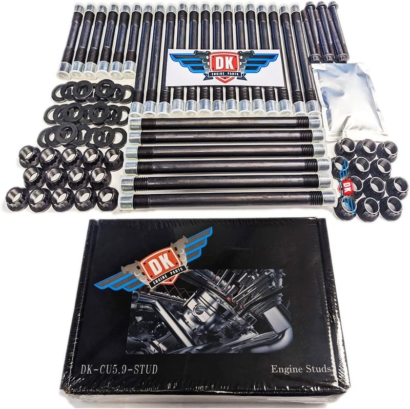 DK Engine Parts Cylinder Head Studs Kit for Cummins 5.9L 12v (1989-1998) - Image 1
