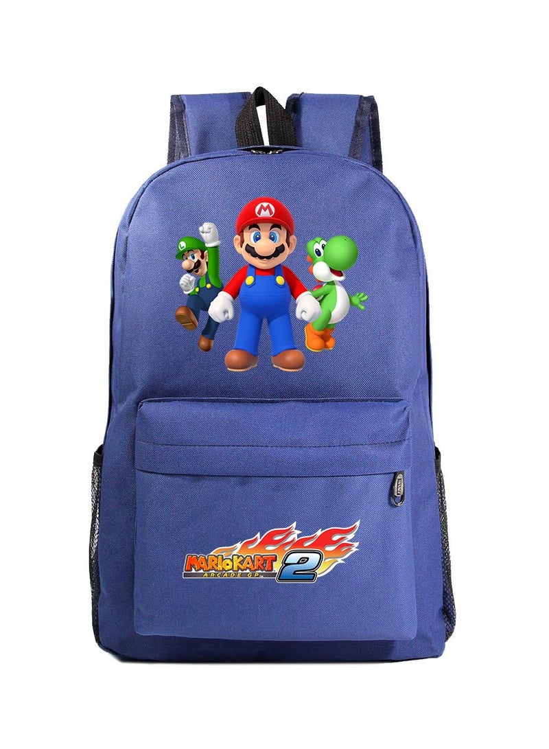 Super Mario Printed Cartoon Youth Large Capacity Men's and Women's Shoulders