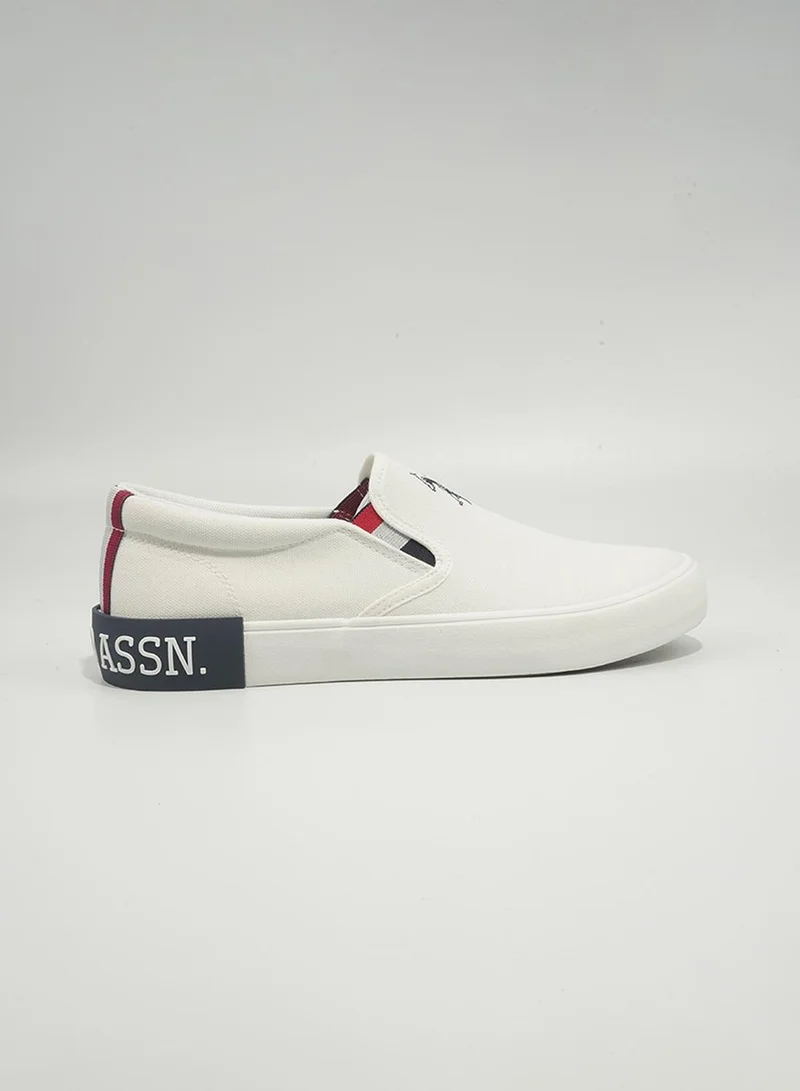 U.S. Polo Assn. Toman Men's Textile Lightweight Comfortable Casual Walking Sneakers - White