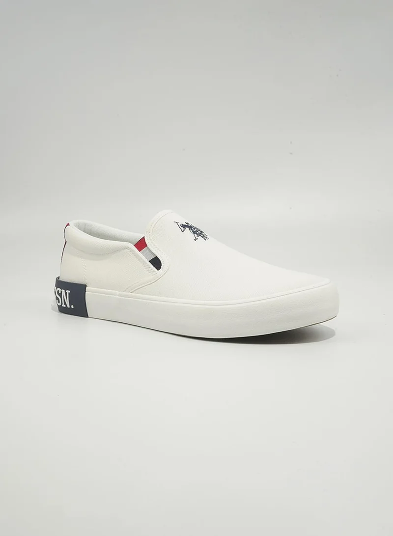 U.S. Polo Assn.  U.S. Polo Assn. Toman Men's Textile Lightweight Comfortable Casual Walking Sneakers - White for Men | Best Price UAE