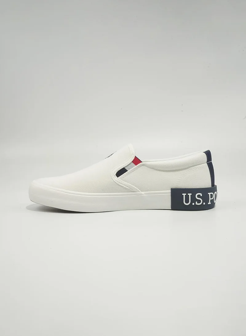 U.S. Polo Assn.  U.S. Polo Assn. Toman Men's Textile Lightweight Comfortable Casual Walking Sneakers - White for Men | Best Price UAE