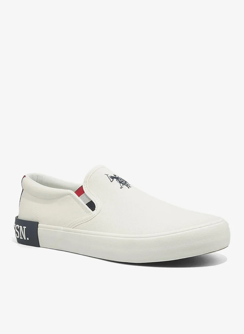 يو اس بولو اسن U.S. Polo Assn. Toman Men's Textile Lightweight Comfortable Casual Walking Sneakers - White