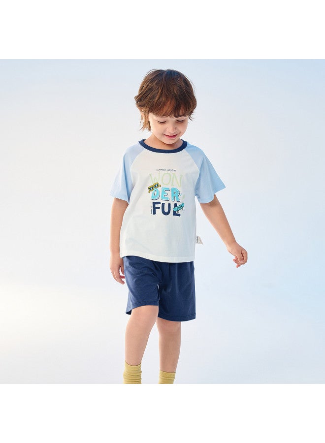 Balabala 5a Antibacterial Cooling Kids Pajama Set - Boys & Girls Summer Homewear, New Air-conditioning Outfit Thin Short Sleeve Set - Image 3