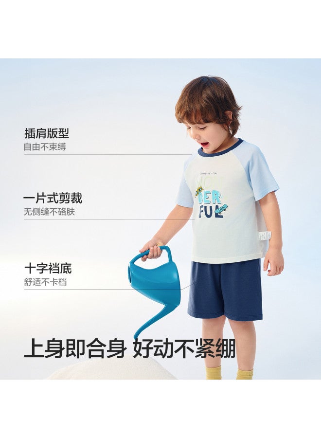 Balabala 5a Antibacterial Cooling Kids Pajama Set - Boys & Girls Summer Homewear, New Air-conditioning Outfit Thin Short Sleeve Set - Image 5