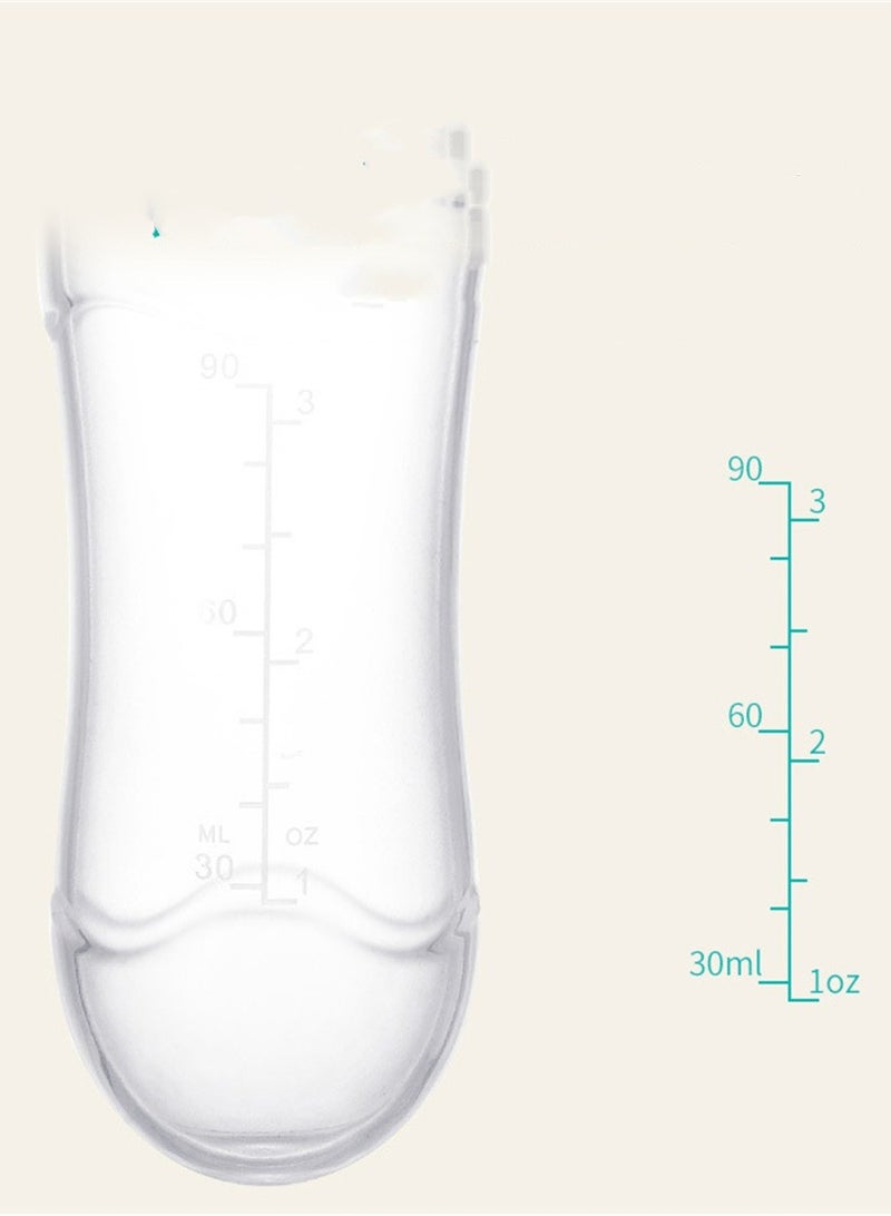 Soft Silicone Baby Light Weight Food Dispenser Bottle With Spoon Complementary Food Pink  - Image 2