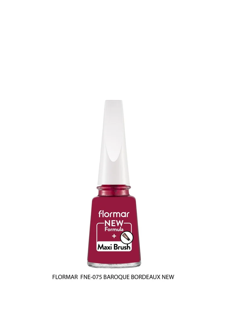 flormar Flormar Classic Nail Enamel With New Improved Formula And Thicker Brush - 075 Baroque Bordeaux