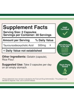 Double Wood Supplements Tudca Liver Support Supplement 60 Capsules 500 Mg  - Image 5