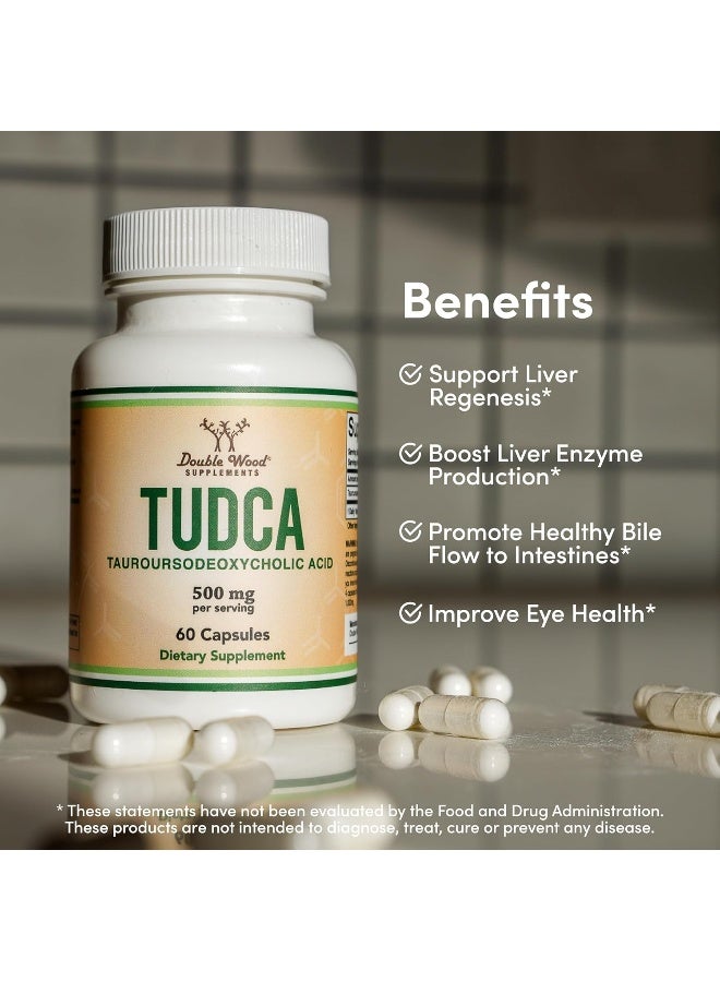 Double Wood Supplements TUDCA Liver Support Supplement (60 Capsules, 500mg) - Image 3