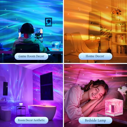 Mubarek Northern Lights Projector Christmas Gifts for Teen Girls,18 Colors Galaxy Projector for Bedroom Galaxy Light Projector,Remote Ambient Lighting Mood Lighting Room Lights,Cool Stuff Room Decor Aesthetic - Image 5