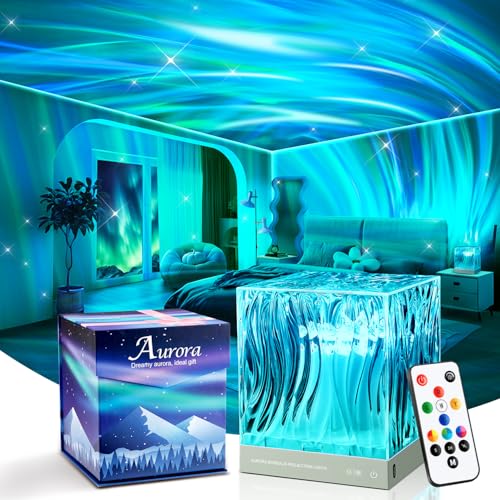 Mubarek Northern Lights Projector Christmas Gifts for Teen Girls,18 Colors Galaxy Projector for Bedroom Galaxy Light Projector,Remote Ambient Lighting Mood Lighting Room Lights,Cool Stuff Room Decor Aesthetic - Image 1