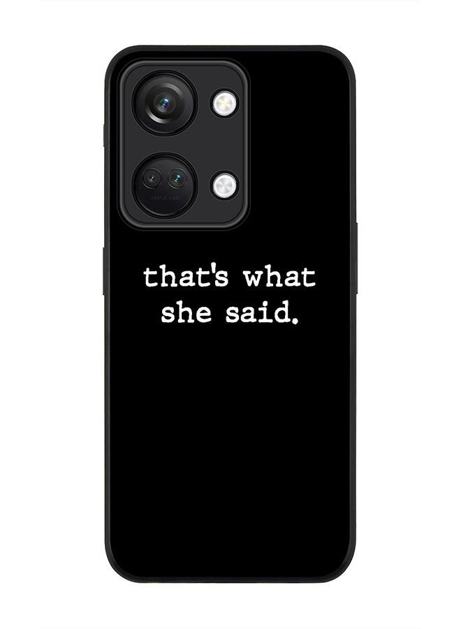 Stylizedd Rugged Black edge case for ONEPLUS NORD 3 5G / OnePlus Ace 2V, Slim fit Soft Case Flexible Rubber Edges Anti Drop TPU Gel Thin Cover -  That’s what she said - Image 1