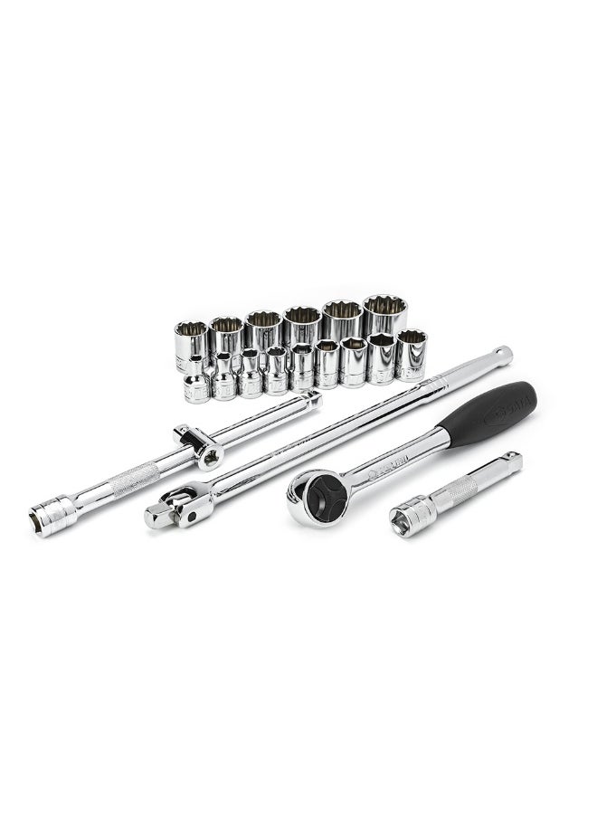 Sata SATA ST09087SJ 20-Piece 1/2" Drive 6 and 12 Point SAE Socket Set  - Image 2