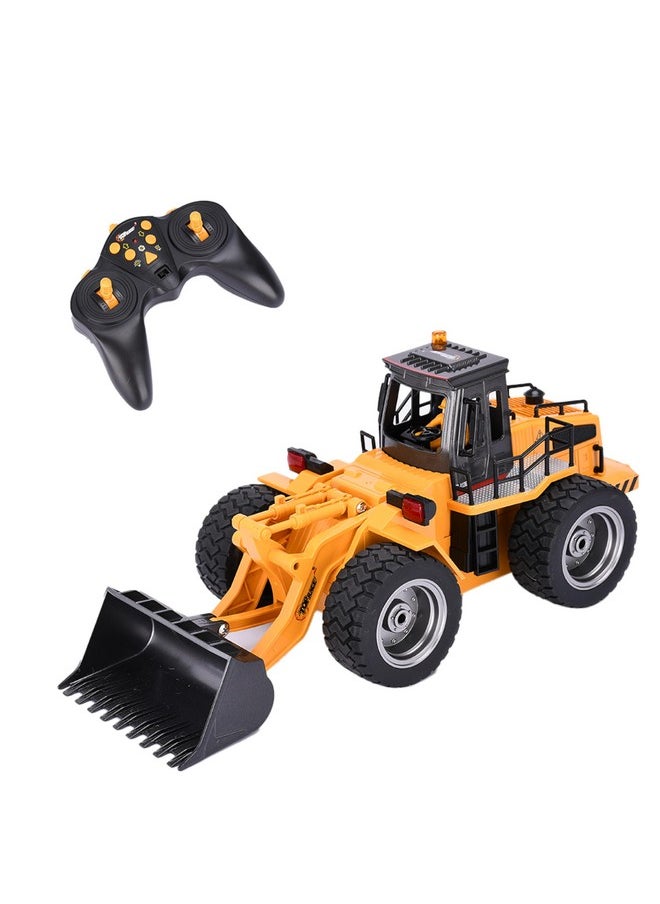 Top Race Top Race 6 Channel Full Functional Front Loader RC Remote Control Construction Toy Tractor Lights and Sounds 2.4Ghz Remote Control Tractor Toys Remote Control Bulldozer RC Construction Vehicles Boy  - Image 1