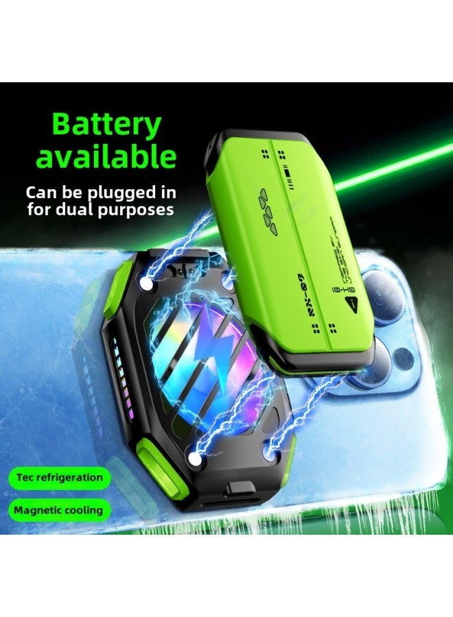 Magnetic Phone Cooler with 1800mAh External Battery - Semiconductor Ice-Core Cooling, Wireless & Wired Use, Compatible with iPhone & Android for Gaming - Image 2