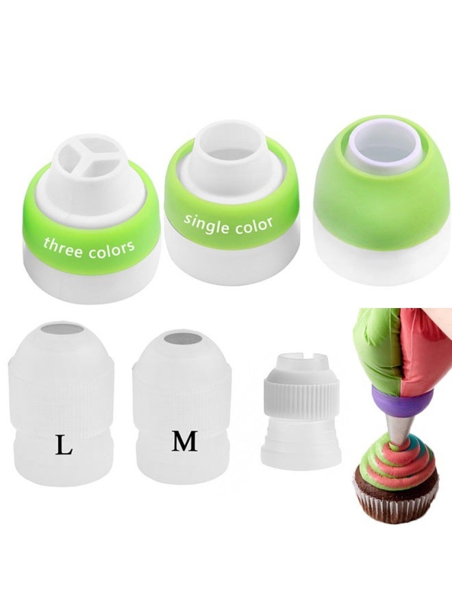 Baking Russian Decorating Nozzle Special Tool Single-hole Three-hole Adapter Three-color Decorating Nozzle Converter Cross-border-Specifications:1-Color:Trumpet Converter  - Image 2