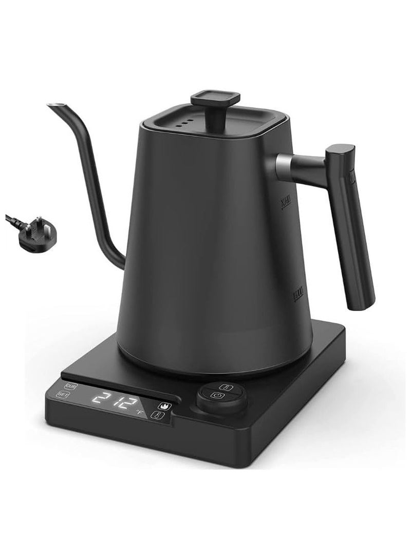 Electric Gooseneck Kettle,Pour Over Kettle for Coffee Tea Brewing,Electric Temperature Control Gooseneck Kettle, 1200W,1L, Matte Black - Image 1