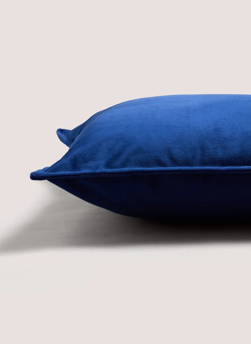 Matalan Large Navy Velvet Cushion