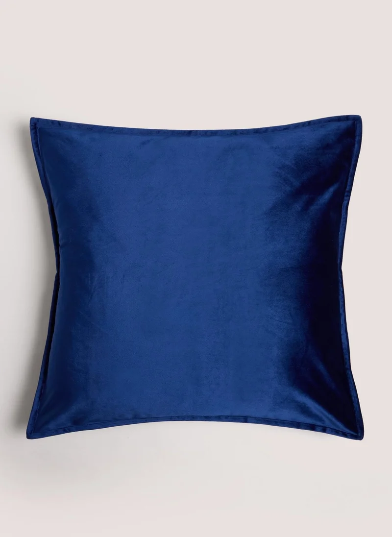 Matalan Large Navy Velvet Cushion