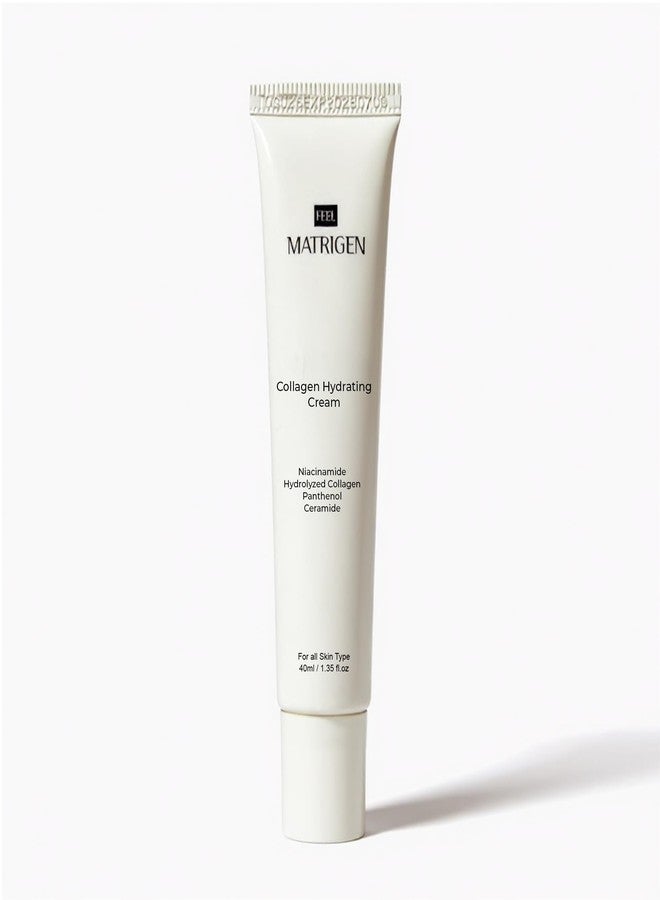 MATRIGEN FEEL MATRIGEN Collagen Hydrating Cream with Niacinamide, Hydrolyzed Collagen, Panthenol & Ceramide – Deep Moisture, Skin Barrier Support, Firmness & Radiance, 1.35 fl. oz - Image 1