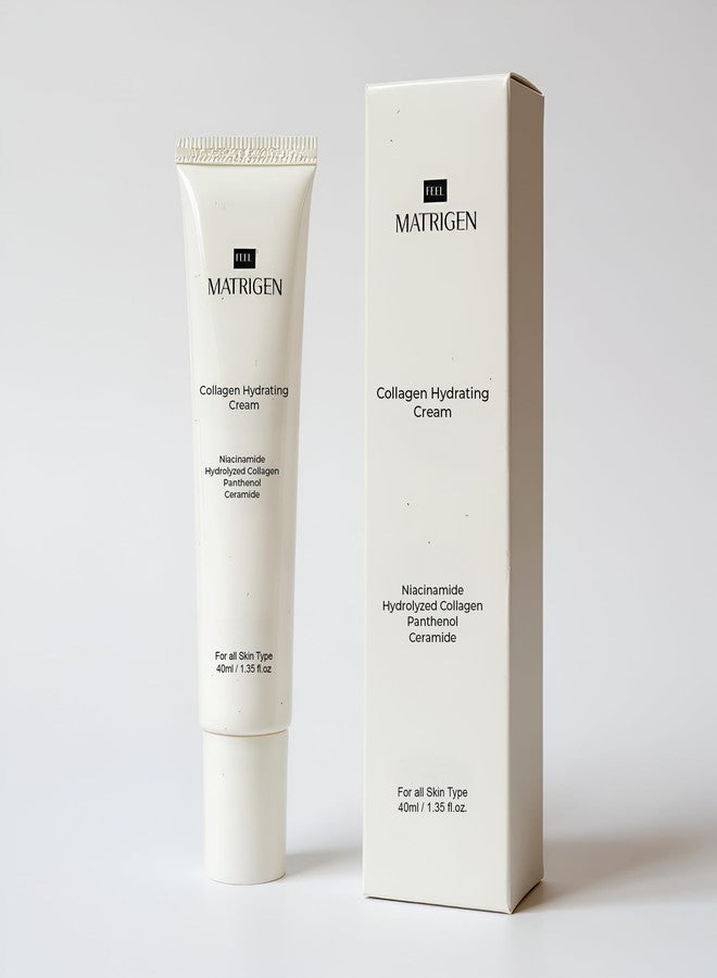 MATRIGEN FEEL MATRIGEN Collagen Hydrating Cream with Niacinamide, Hydrolyzed Collagen, Panthenol & Ceramide – Deep Moisture, Skin Barrier Support, Firmness & Radiance, 1.35 fl. oz - Image 2