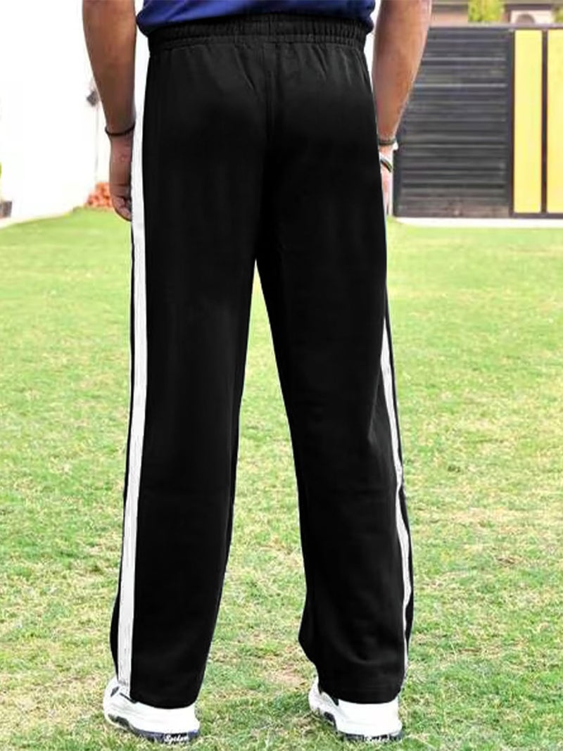 Jump Cuts Mens Color Block Black and White Polyester Side Pockets Cargo - Image 4