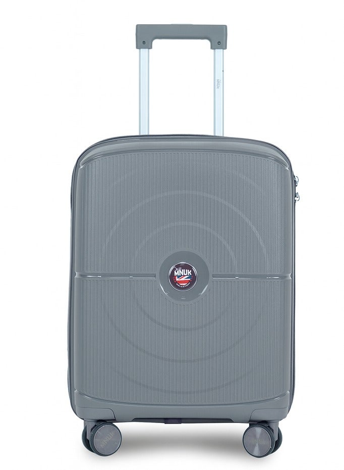 MNUK PREMIO Set of 3 Luggage| Polypropylene (PP) Hardside Luggage Trolley|Double 360° 4 Wheeler| Cabin-20 Inch, Medium- 24 Inch, Large-28 Inch|Grey - Image 2