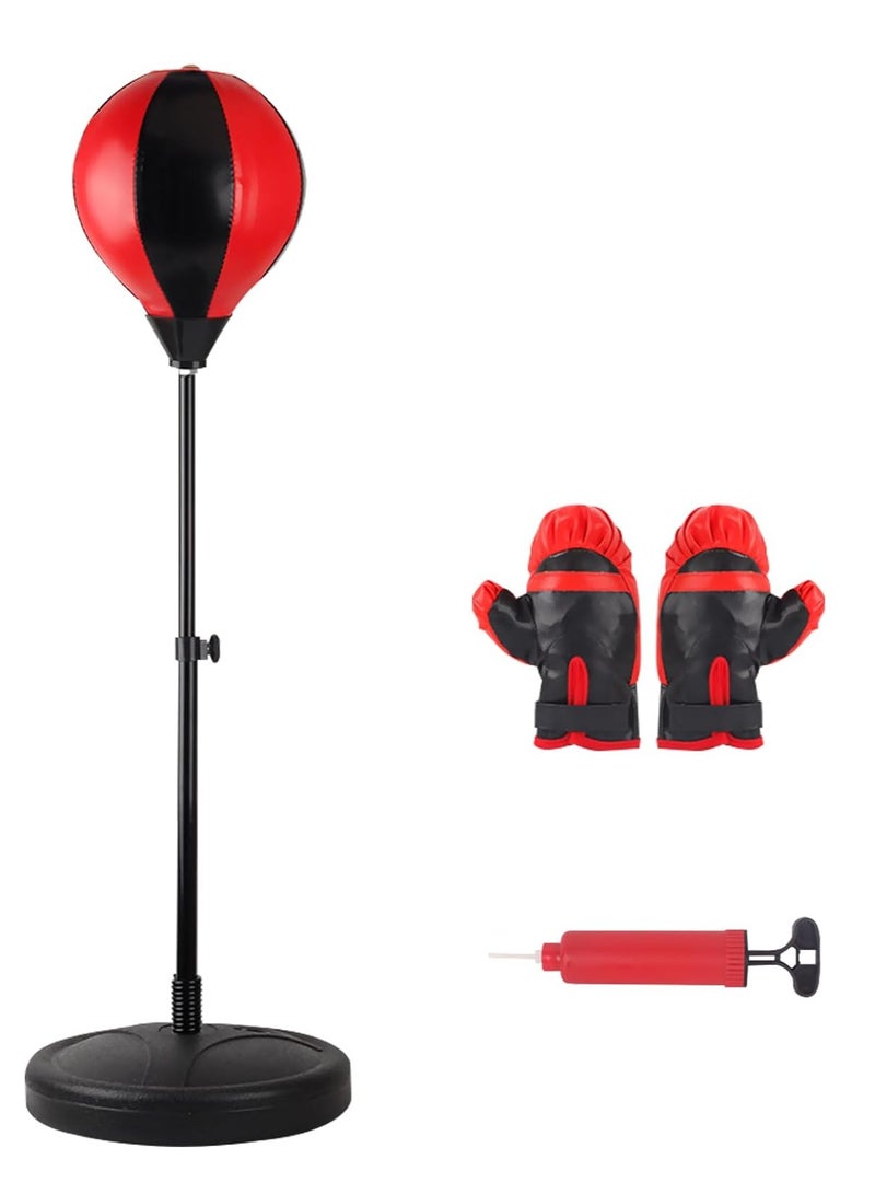 Spall Boxing Stand Set Anti Stress Fitness Punching ball Adjustable Height Stand with Boxing Gloves Inflation Pump Gift for Boxing Lover  - Image 1