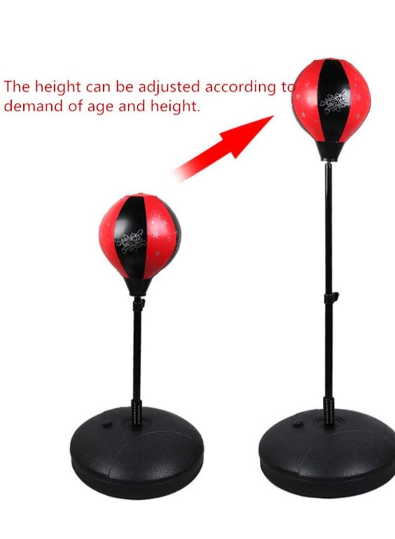 Spall Boxing Stand Set Anti Stress Fitness Punching ball Adjustable Height Stand with Boxing Gloves Inflation Pump Gift for Boxing Lover  - Image 2