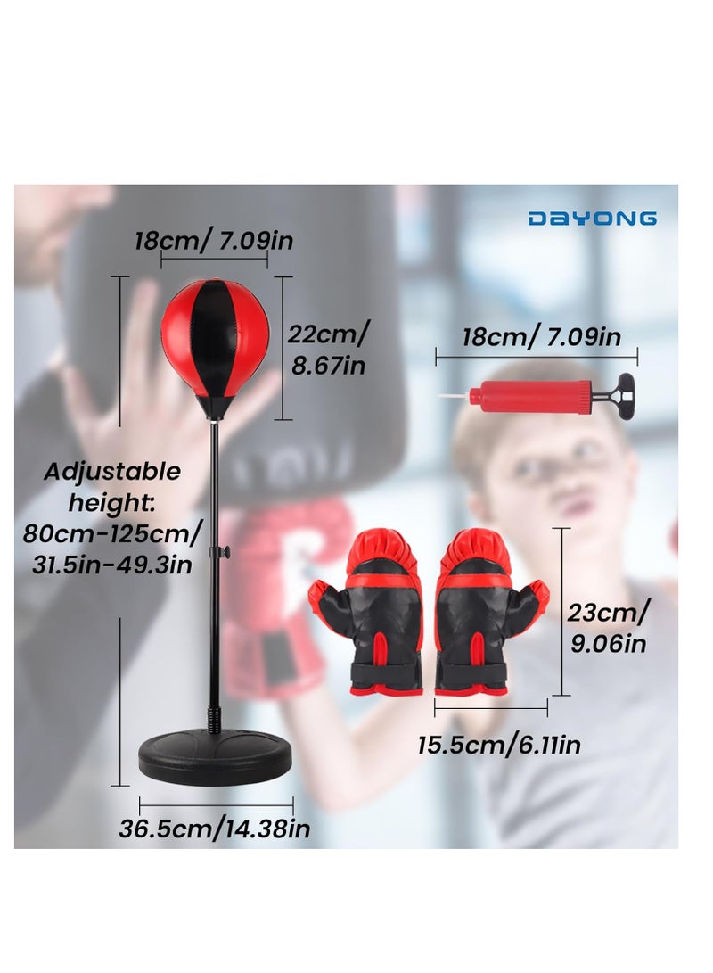 Spall Boxing Stand Set Anti Stress Fitness Punching ball Adjustable Height Stand with Boxing Gloves Inflation Pump Gift for Boxing Lover  - Image 3