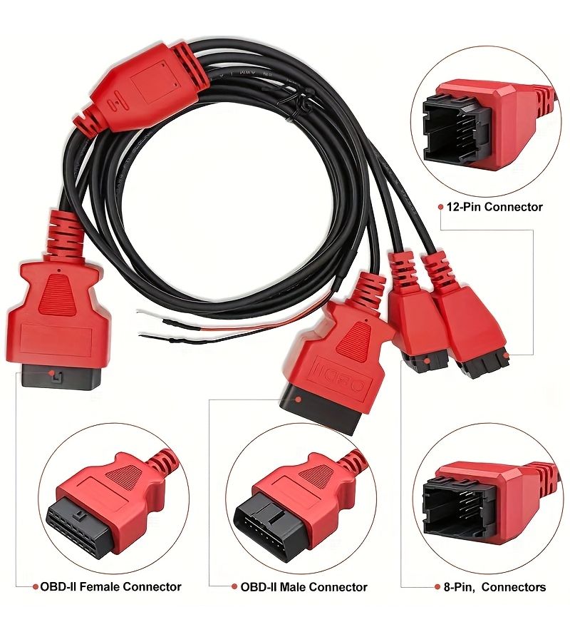 Red 12 8 Pin OBD2 SGW Bypass Cable for FCA Security Diagnostic Tool Coding - Image 5