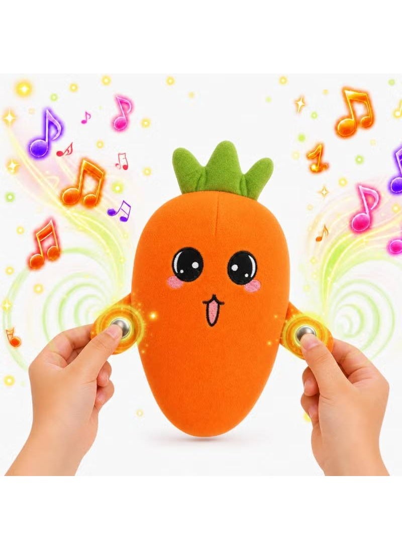 Interactive Musical Carrot Plush Toy, Touch-Activated Rhythm Piano Sensory Toy for Kids - Image 2
