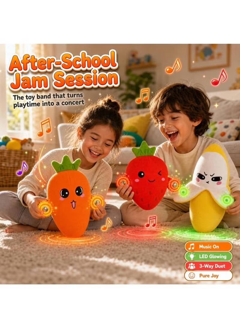Interactive Musical Carrot Plush Toy, Touch-Activated Rhythm Piano Sensory Toy for Kids - Image 3