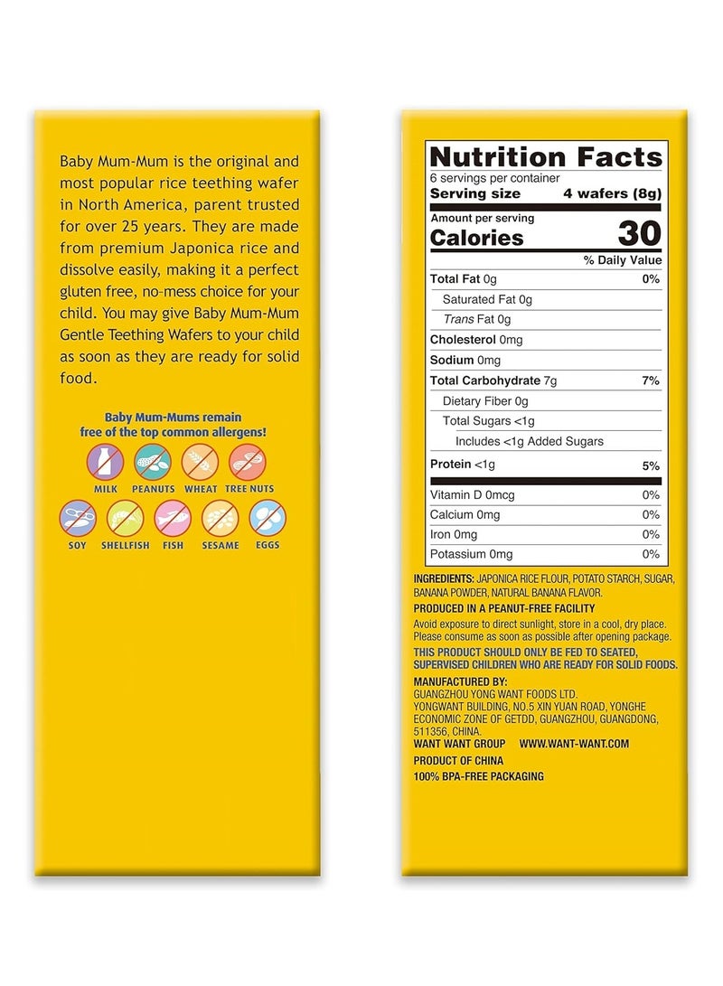 HOT-KID Baby Mum-Mum, Gentle Teething Wafers, Banana, 12 Packs, 2 Wafers Each  - Image 4