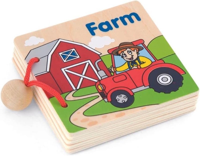 VIGA My First Book - Farm Theme Wooden Toy - Image 1