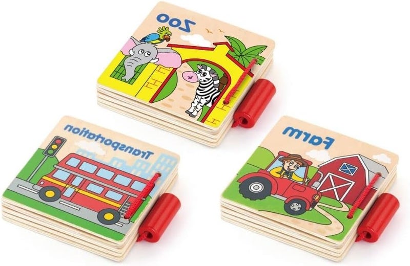 VIGA My First Book - Farm Theme Wooden Toy - Image 3