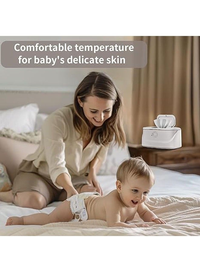 Baby Wipes Warmer with Night Light, Innovative Spring Design, Large Wipes Dispenser, Newborn Wipes Warmer - Image 2