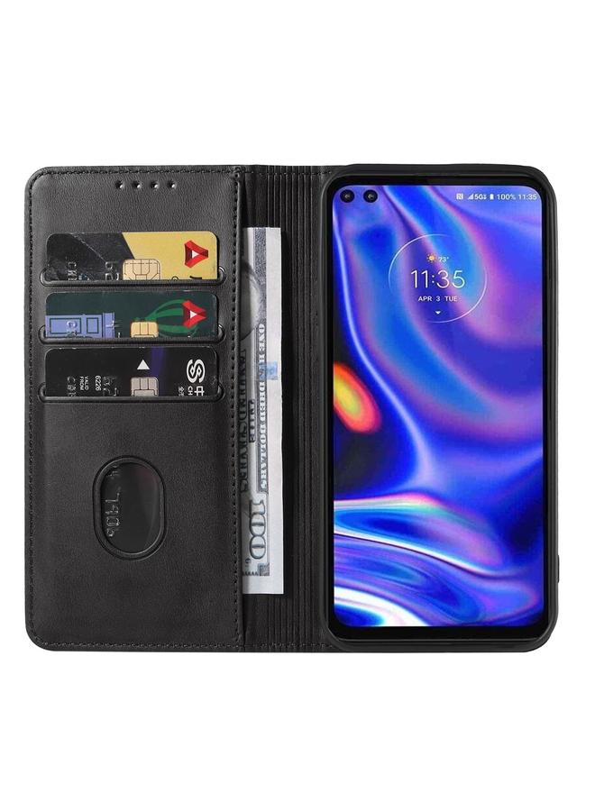 erorex Case For Motorola Moto One 5G UW Magnetic Closure Leather Phone Case - Image 3